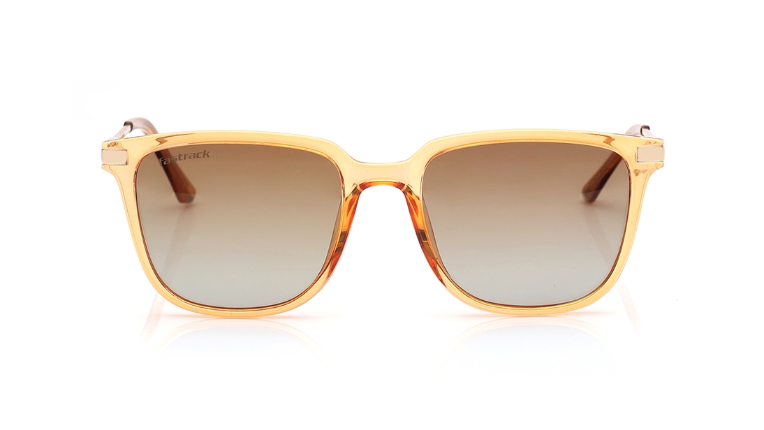 Image 1 of Brown Square Polarized Sunglasses for Men from Fastrack Available at Titan Eye+