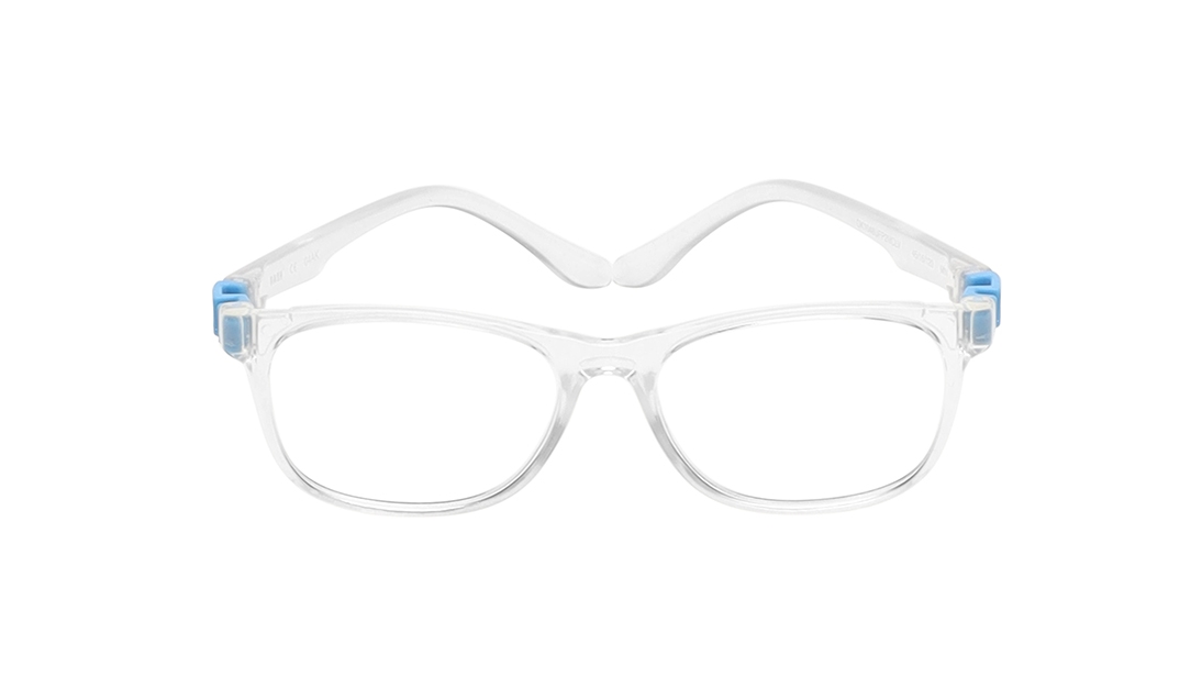 Image 1 of Crystal Square Eyeglasses for Kids from Dash Available at Titan Eye+