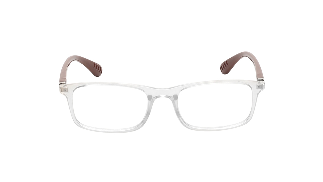 Image 1 of Crystal Rectangle Eyeglasses for Men and Women from Dash Available at Titan Eye+