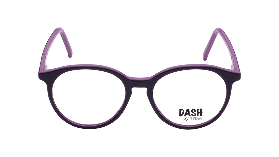 Image 1 of Purple Round Eyeglasses for Kids from Dash Available at Titan Eye+