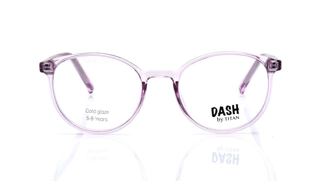 Image 1 of Purple Round Eyeglasses for Men and Women from Dash Available at Titan Eye+