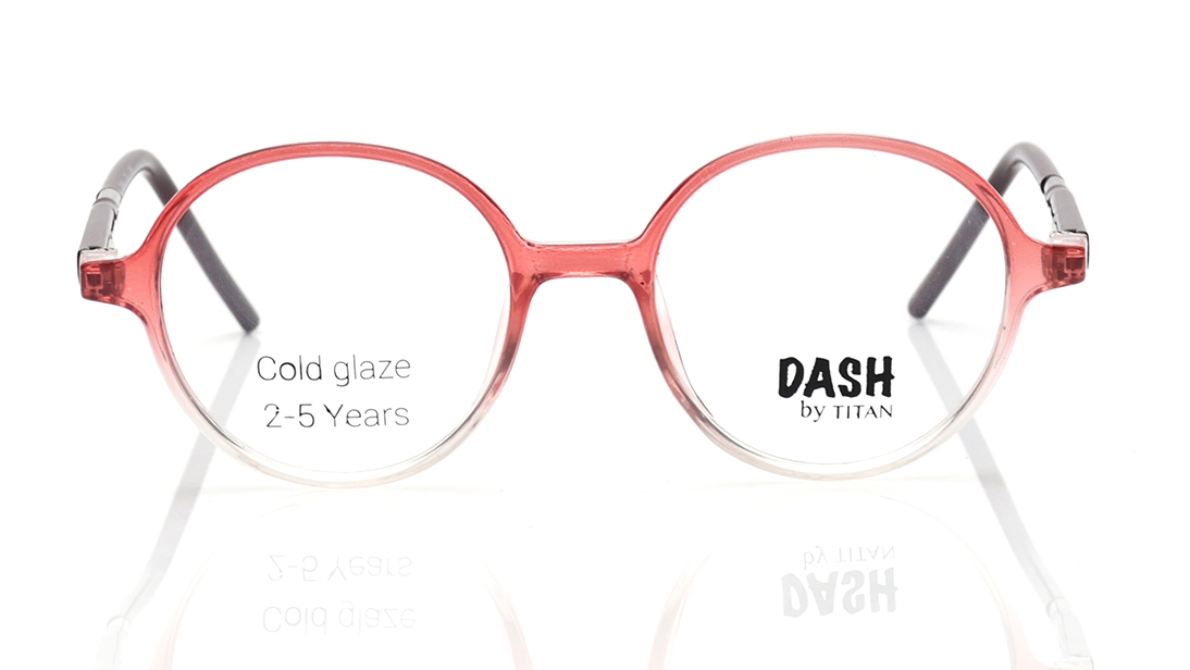 Image 1 of Pink Round Eyeglasses for Men and Women from Dash Available at Titan Eye+