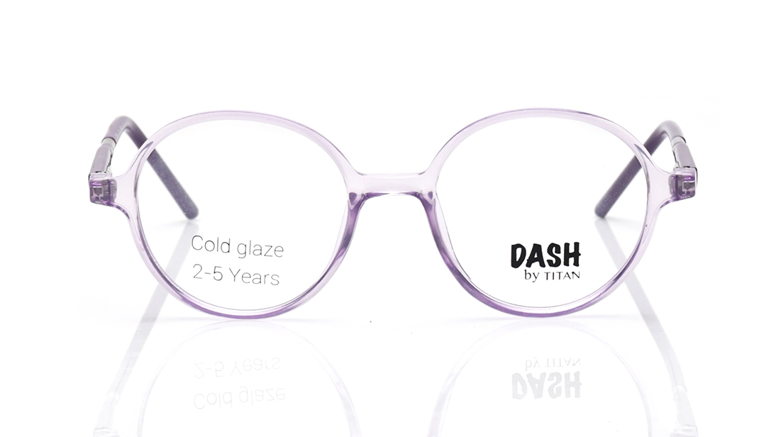 Image 1 of Purple Round Eyeglasses for Kids from Dash Available at Titan Eye+