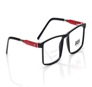 Image 2 of Black Rectangle Eyeglasses for Men and Women from Dash Available at Titan Eye+