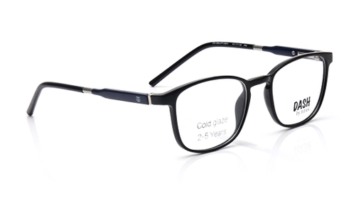 Image 2 of Black Square Eyeglasses for Men and Women from Dash Available at Titan Eye+