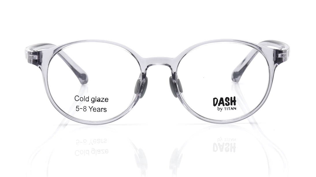 Image 1 of Grey Round Eyeglasses for Men and Women from Dash Available at Titan Eye+