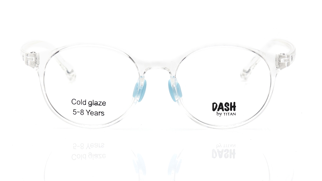 Image 1 of Crystal Oval Eyeglasses for Men and Women from Dash Available at Titan Eye+