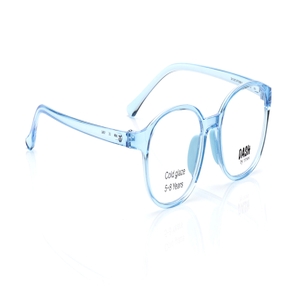 Image 2 of Blue Round Eyeglasses for Men and Women from Dash Available at Titan Eye+