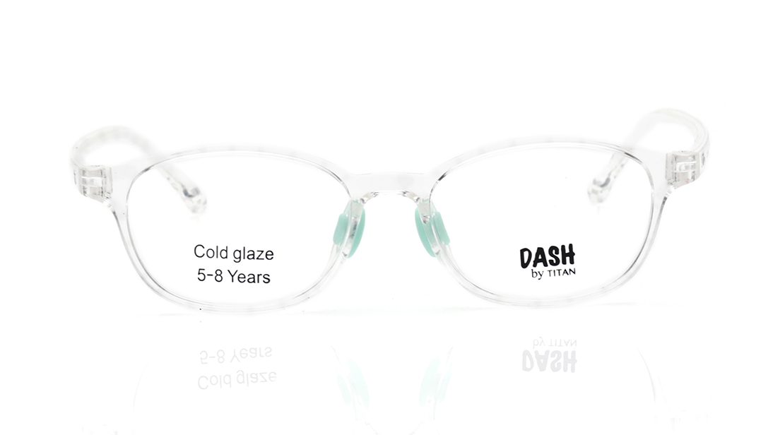 Image 1 of Crystal Oval Eyeglasses for Men and Women from Dash Available at Titan Eye+