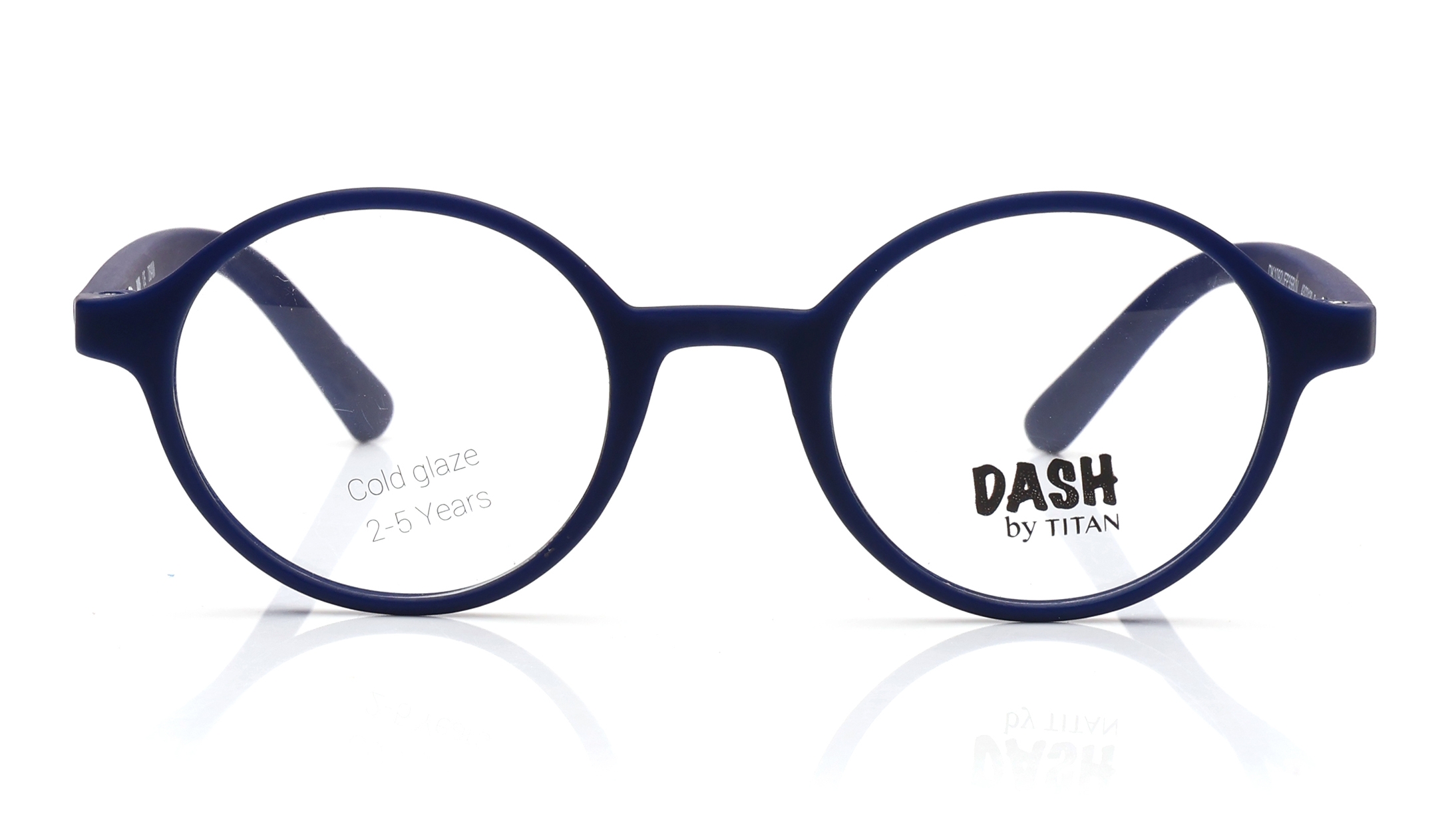 Image 1 of Blue Round Eyeglasses for Kids from Dash Available at Titan Eye+