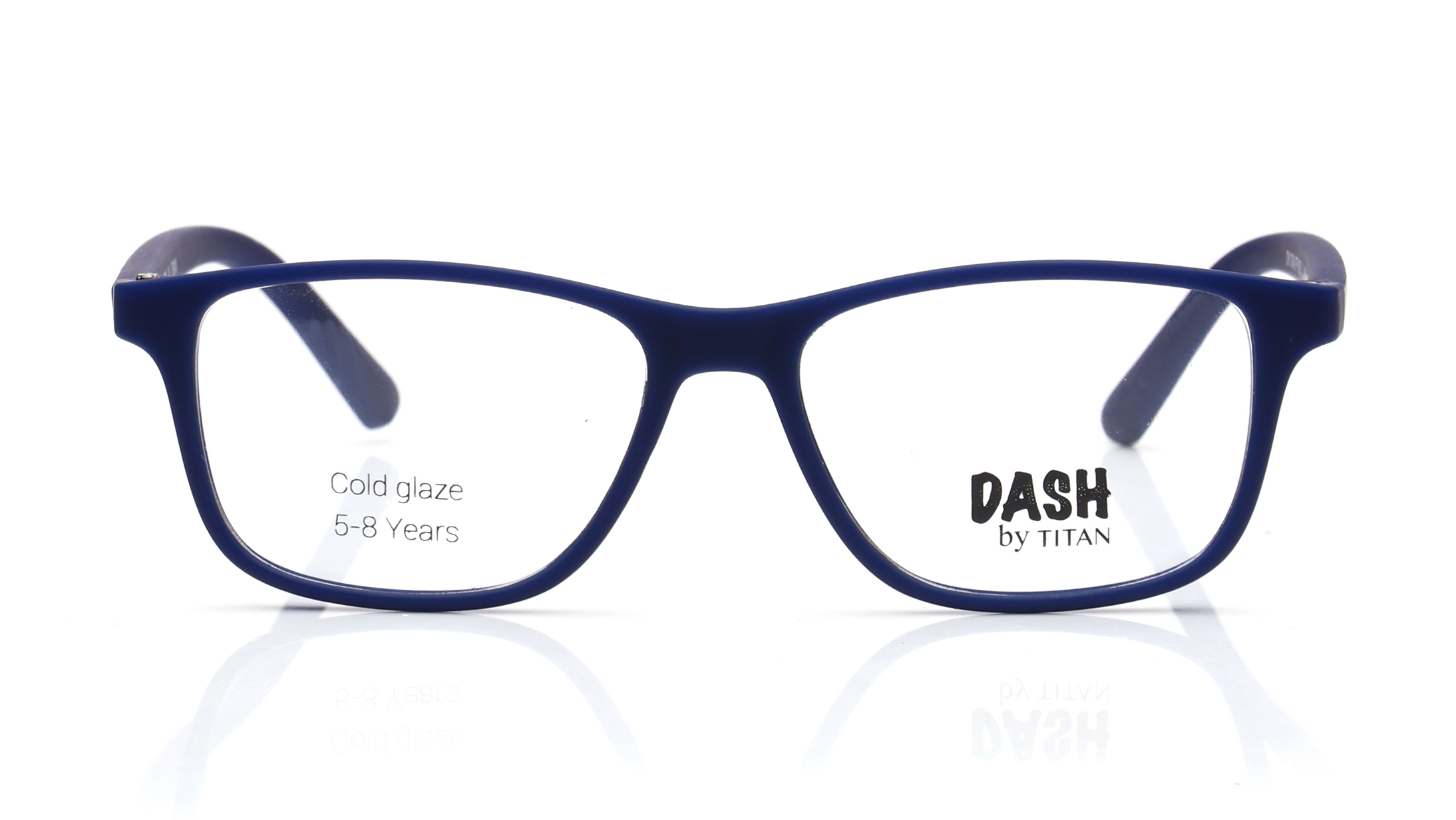 Image 1 of Blue Square Eyeglasses for Kids from Dash Available at Titan Eye+