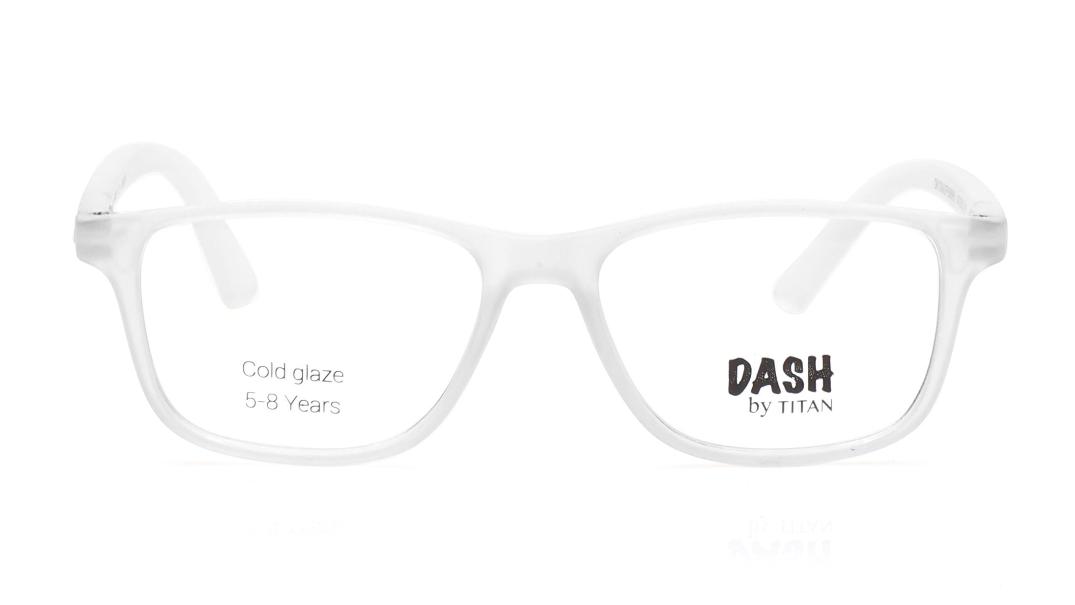 Image 1 of Transparent Square Eyeglasses for Kids from Dash Available at Titan Eye+