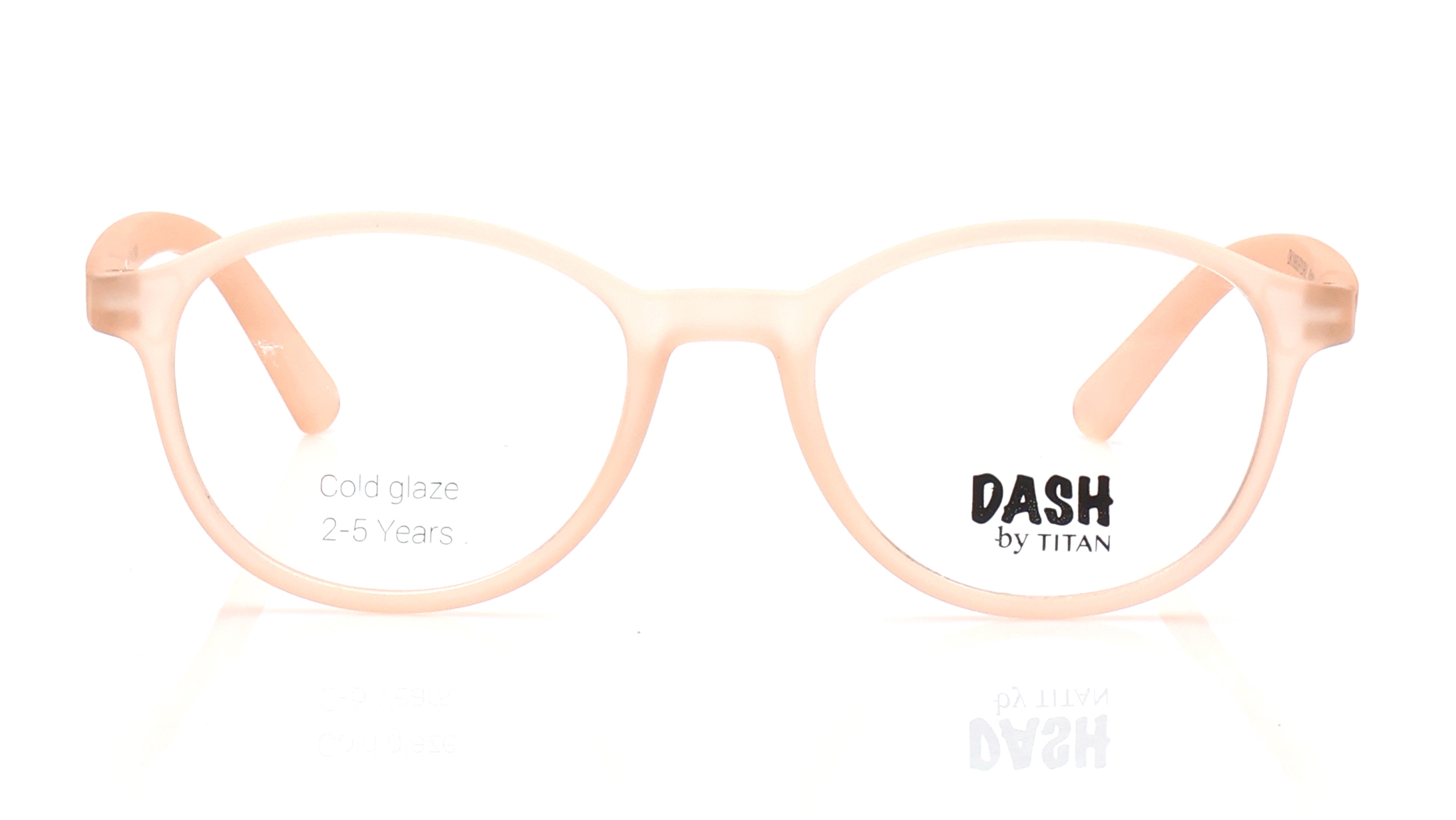 Image 1 of Peach Oval Eyeglasses for Kids from Dash Available at Titan Eye+