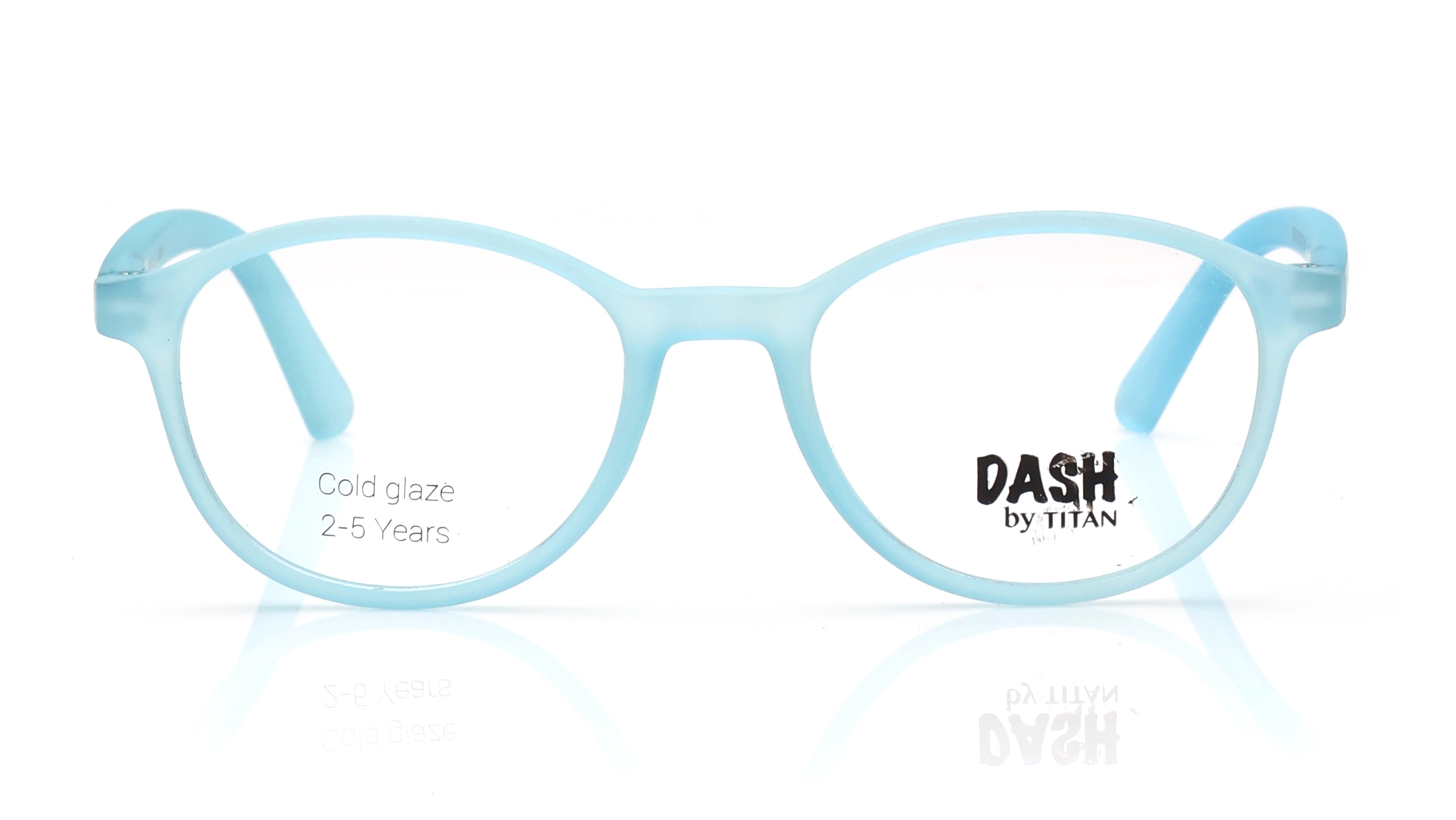 Image 1 of Blue Oval Eyeglasses for Kids from Dash Available at Titan Eye+