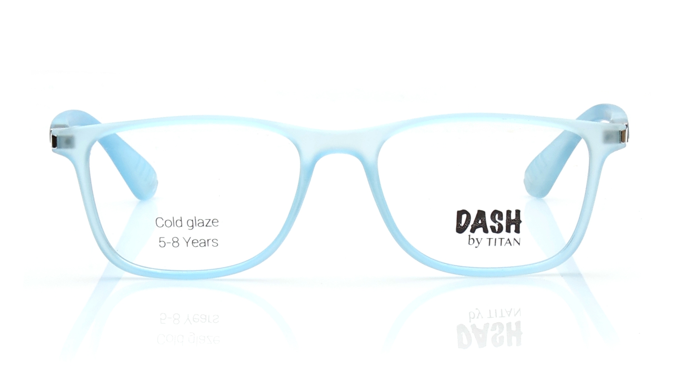 Image 1 of Blue Square Eyeglasses for Kids from Dash Available at Titan Eye+