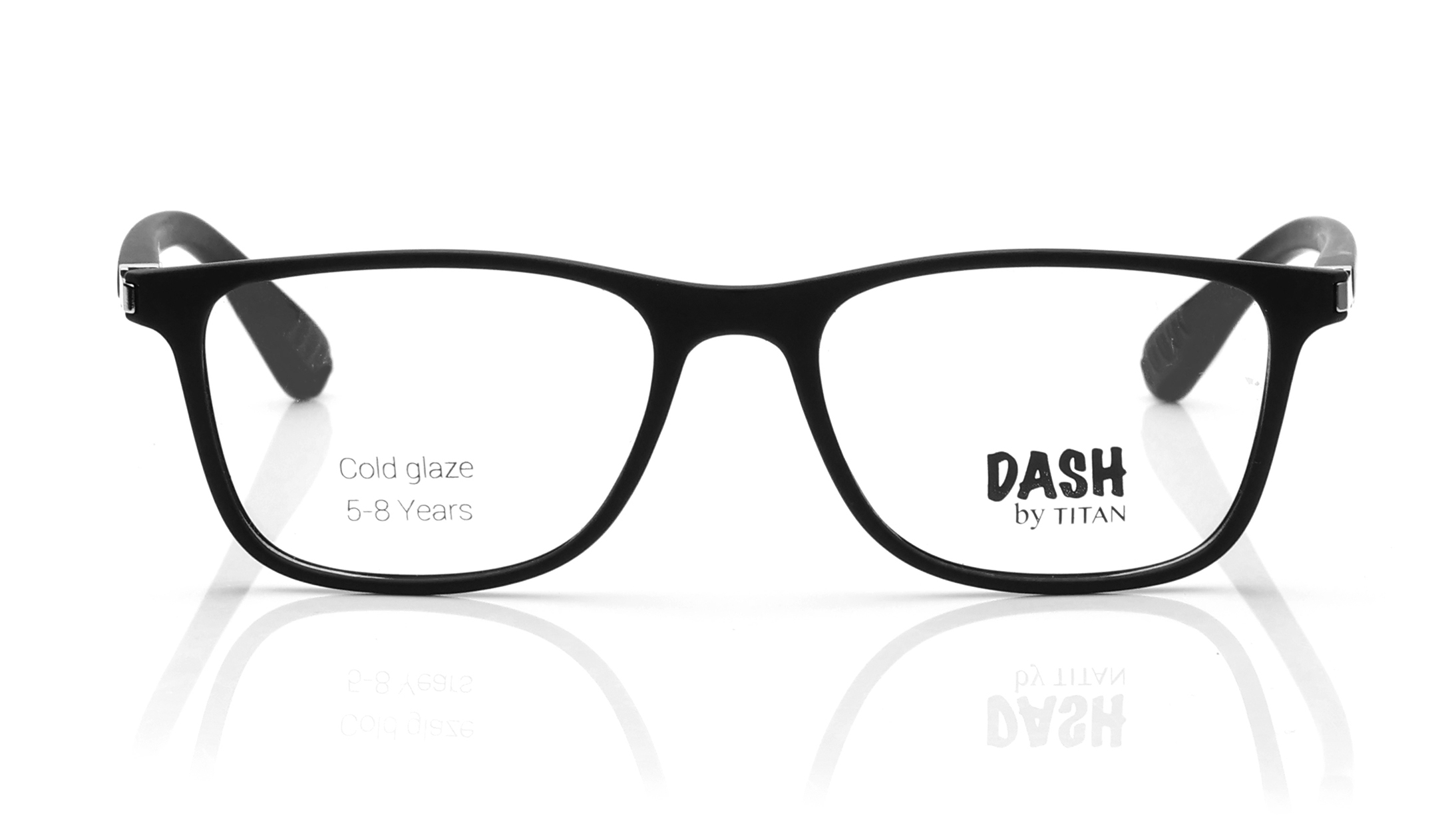 Image 1 of Black Square Eyeglasses for Kids from Dash Available at Titan Eye+