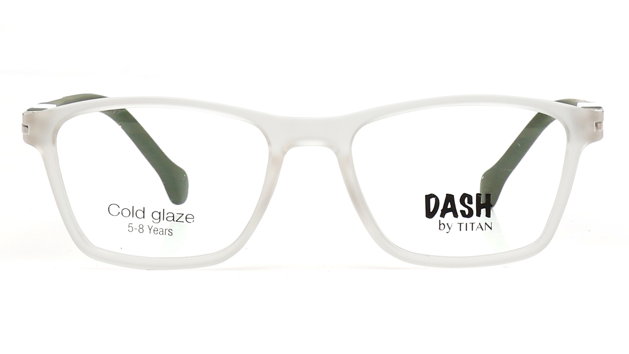 Image 1 of Transparent Rectangle Eyeglasses for Kids from Dash Available at Titan Eye+
