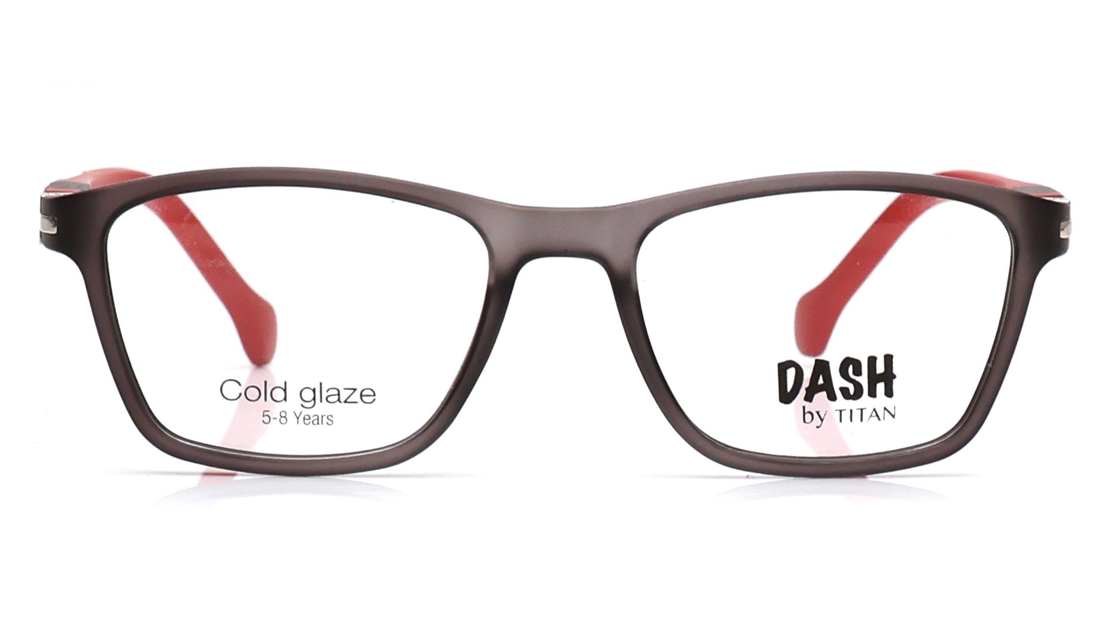 Image 1 of Grey Rectangle Eyeglasses for Kids from Dash Available at Titan Eye+