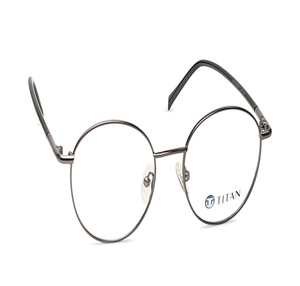 Image 2 of Gun Metal Oval Eyeglasses for Men from Ace by Titan Available at Titan Eye+