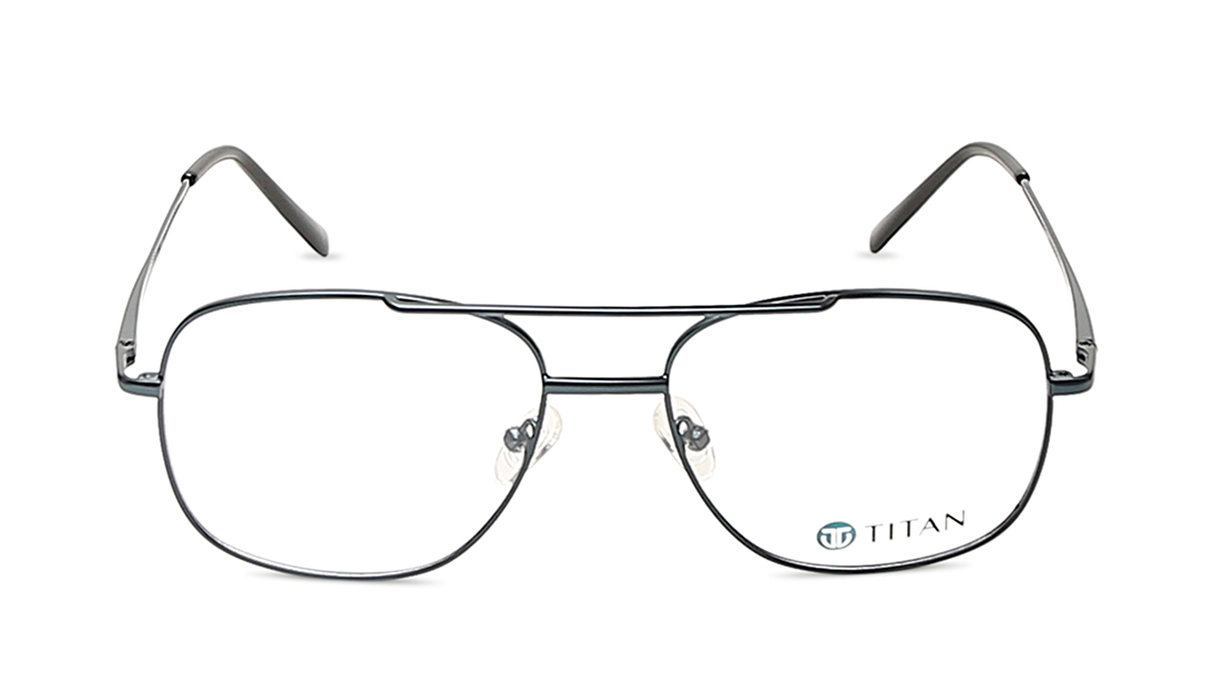 Image 1 of Black Square Eyeglasses for Men from Ace by Titan Available at Titan Eye+