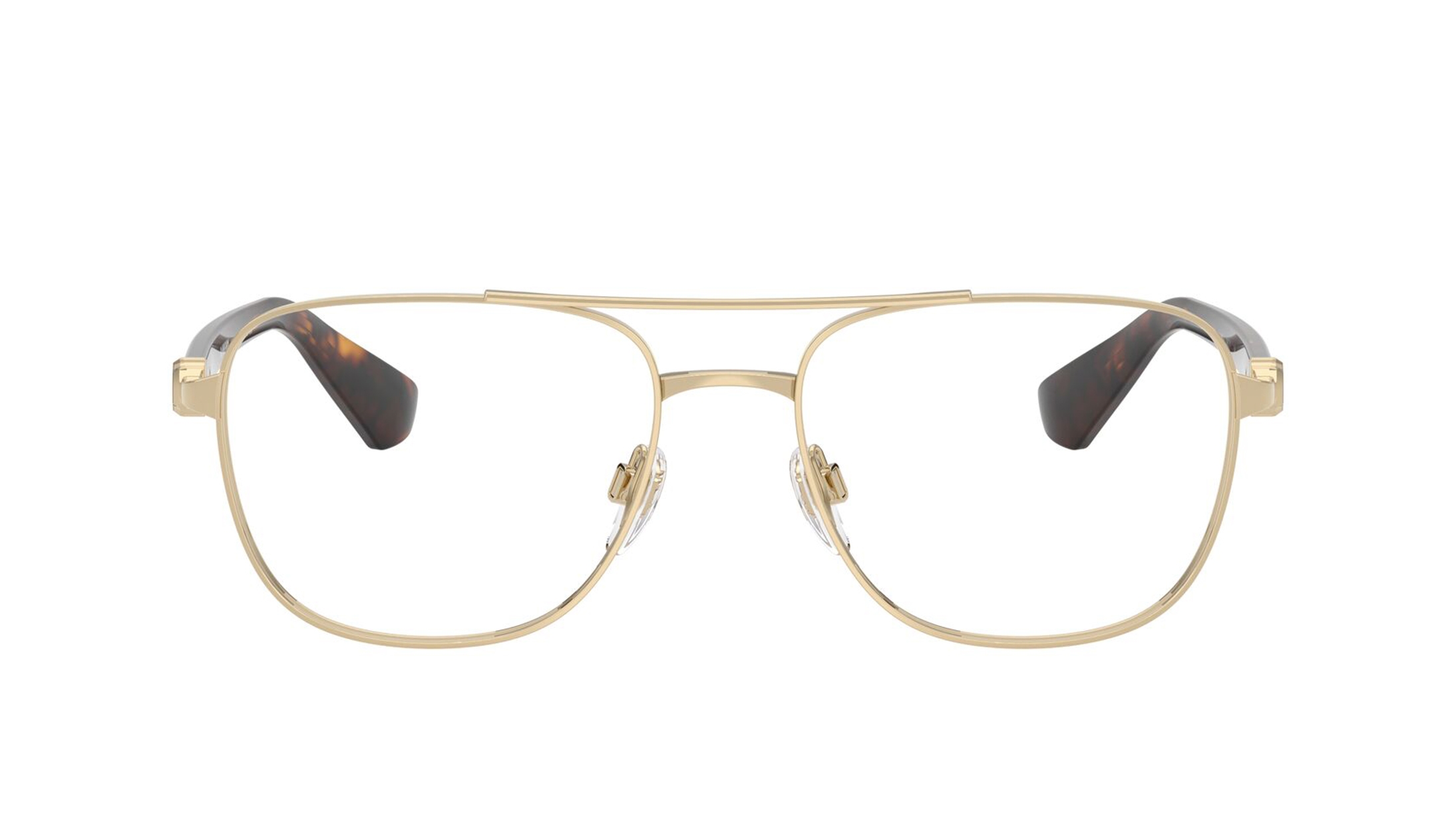 Image 1 of Gold Aviator Eyeglasses for Men from Burberry Available at Titan Eye+