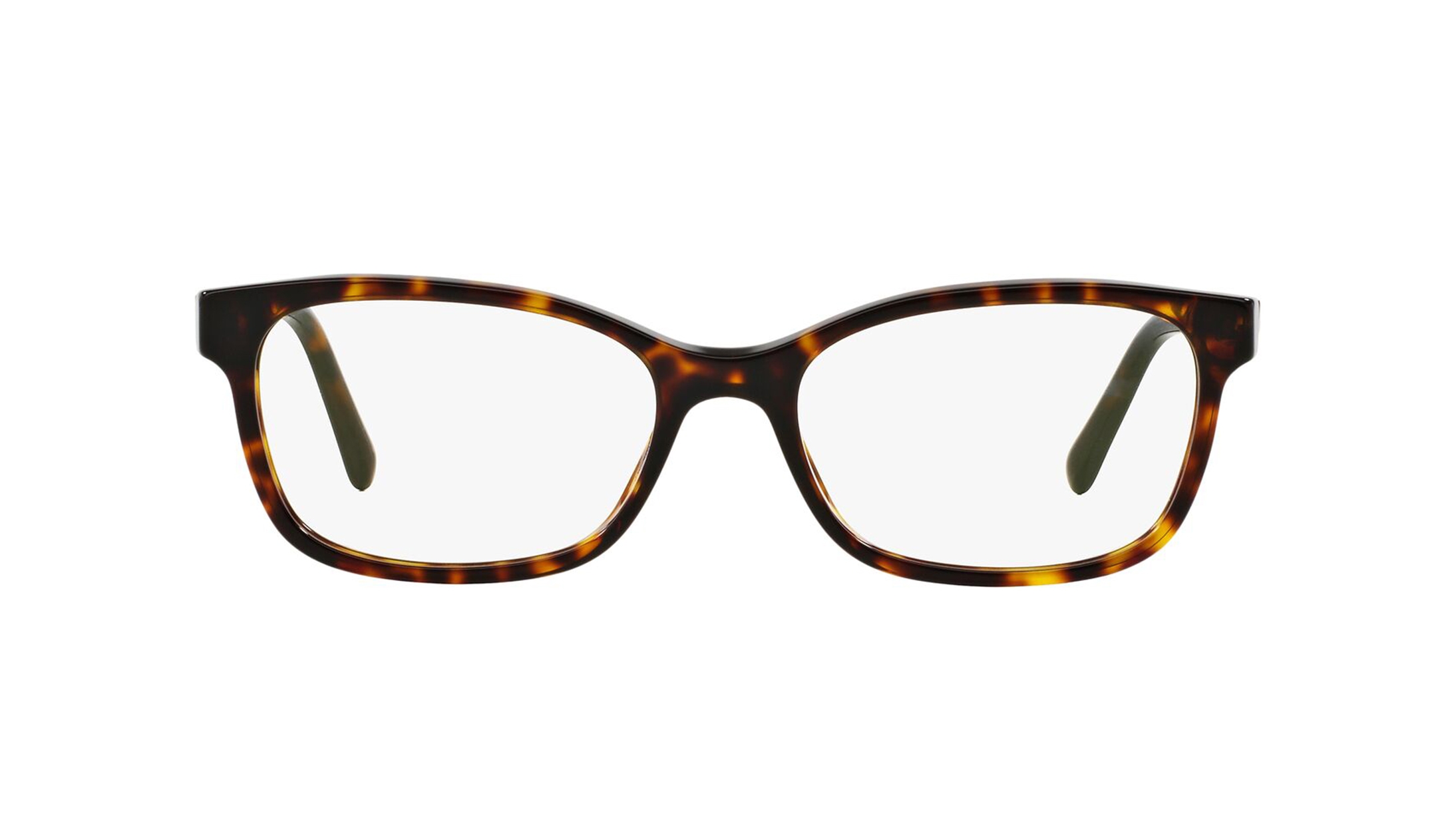 Image 1 of Havana Rectangle Eyeglasses for Women from Burberry Available at Titan Eye+