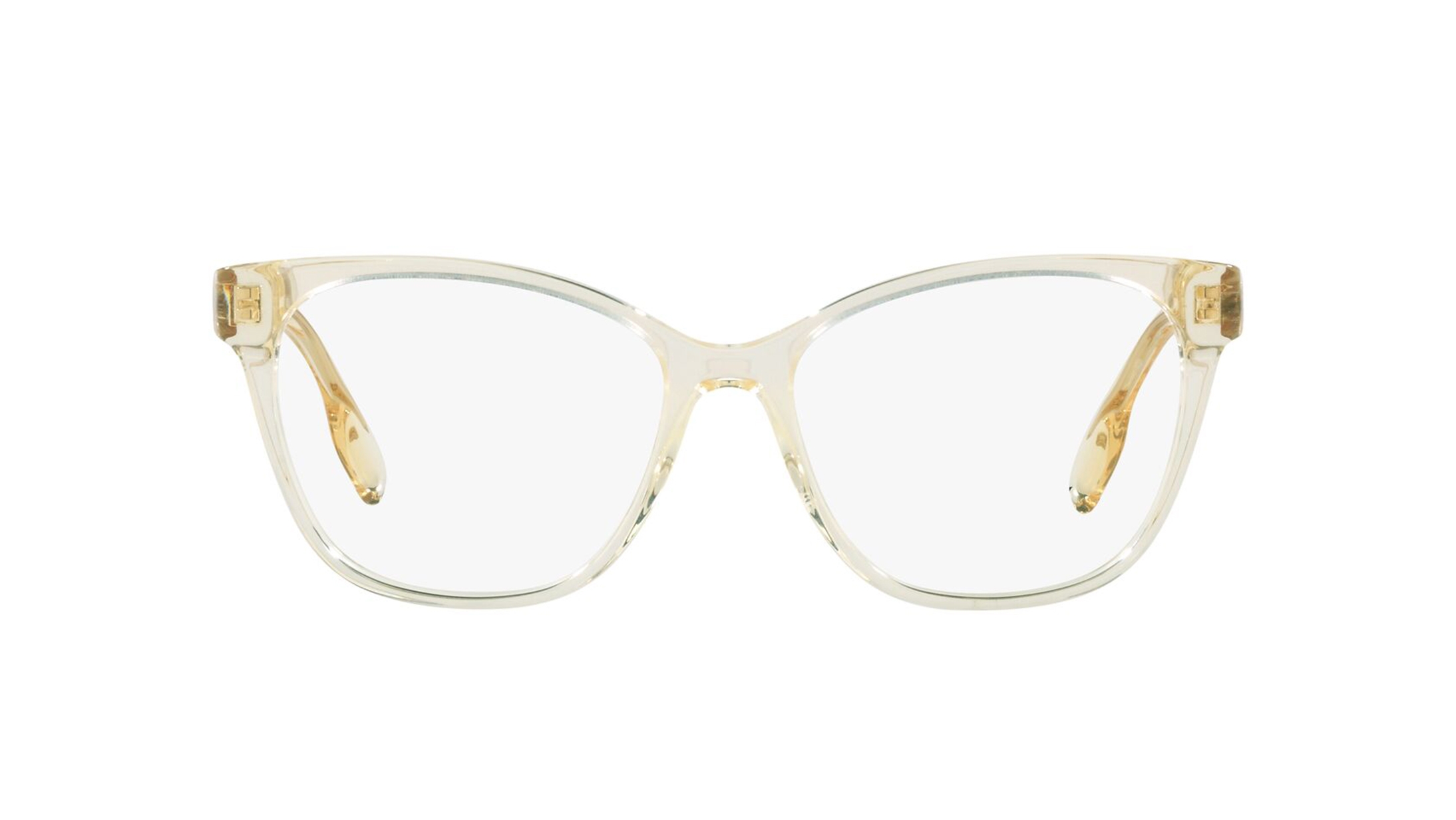 Image 1 of Yellow Square Eyeglasses for Women from Burberry Available at Titan Eye+