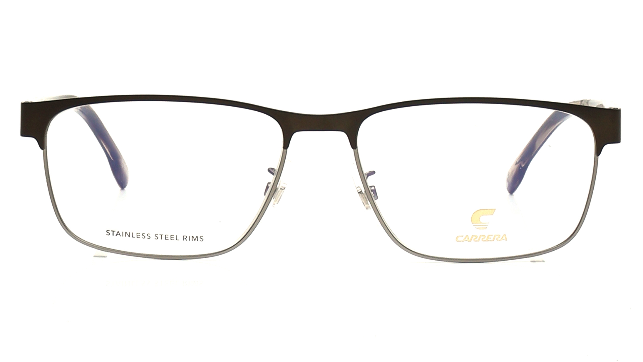 Image 1 of Black Rectangle Eyeglasses for Men from Carrera Available at Titan Eye+