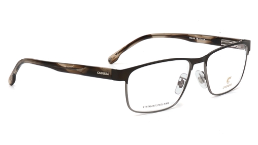 Image 2 of Black Rectangle Eyeglasses for Men from Carrera Available at Titan Eye+