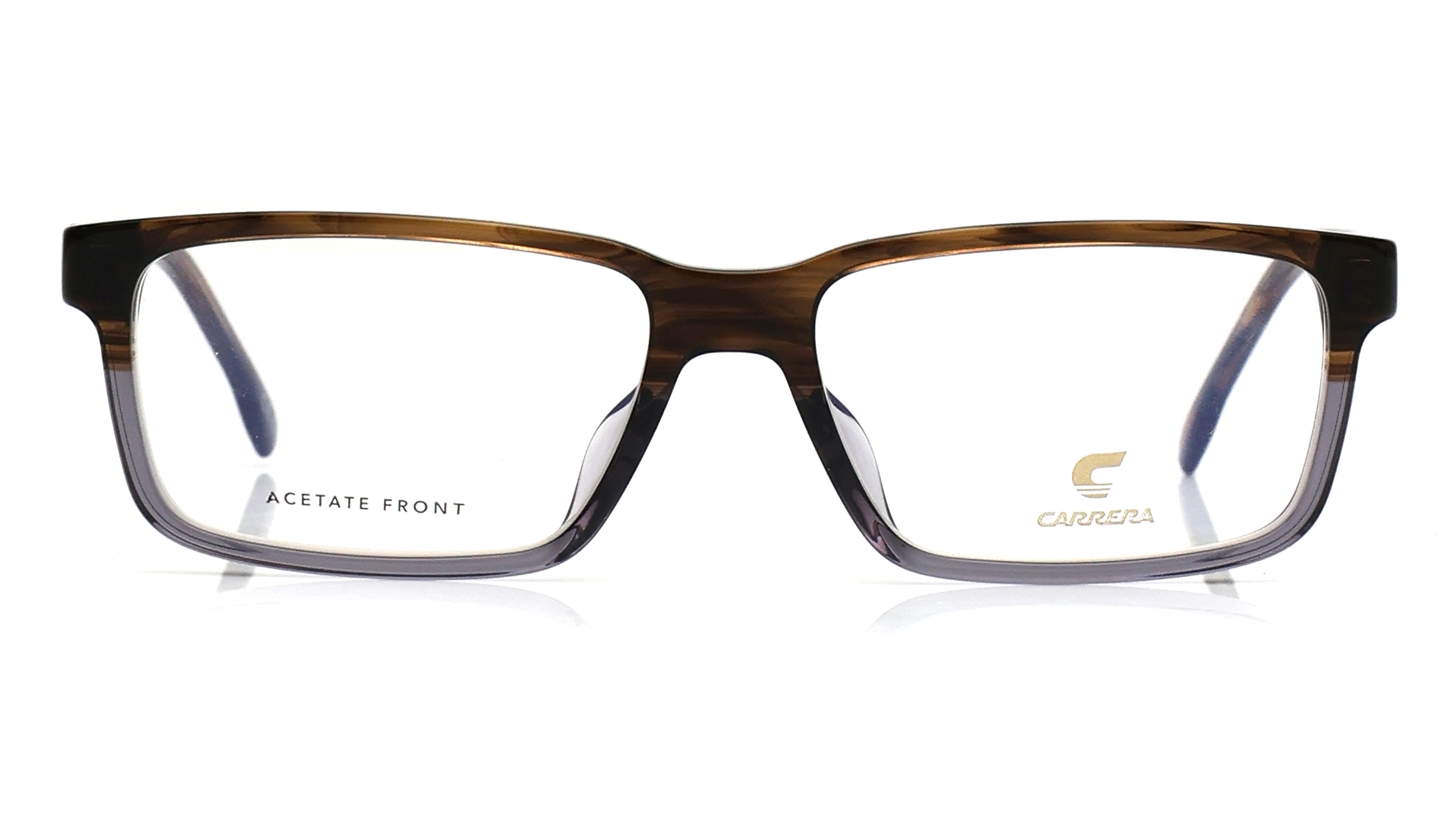 Image 1 of Brown Rectangle Eyeglasses for Men from Carrera Available at Titan Eye+