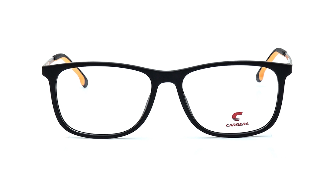 Image 1 of Black Rectangle Eyeglasses for Men and Women from Carrera Available at Titan Eye+