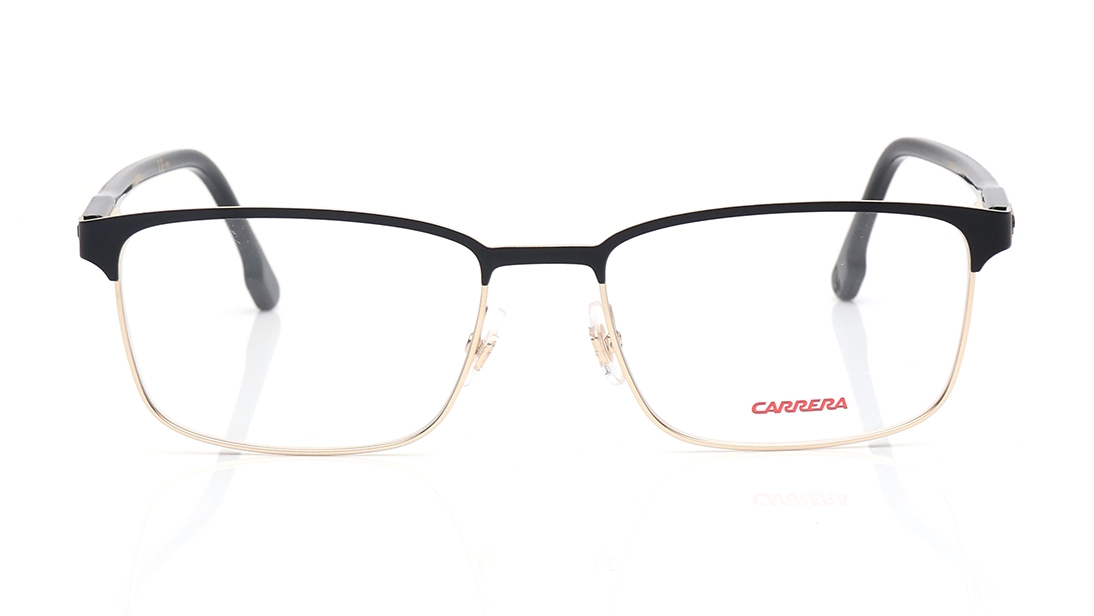 Image 1 of Black Rectangle Eyeglasses for Men from Carrera Available at Titan Eye+