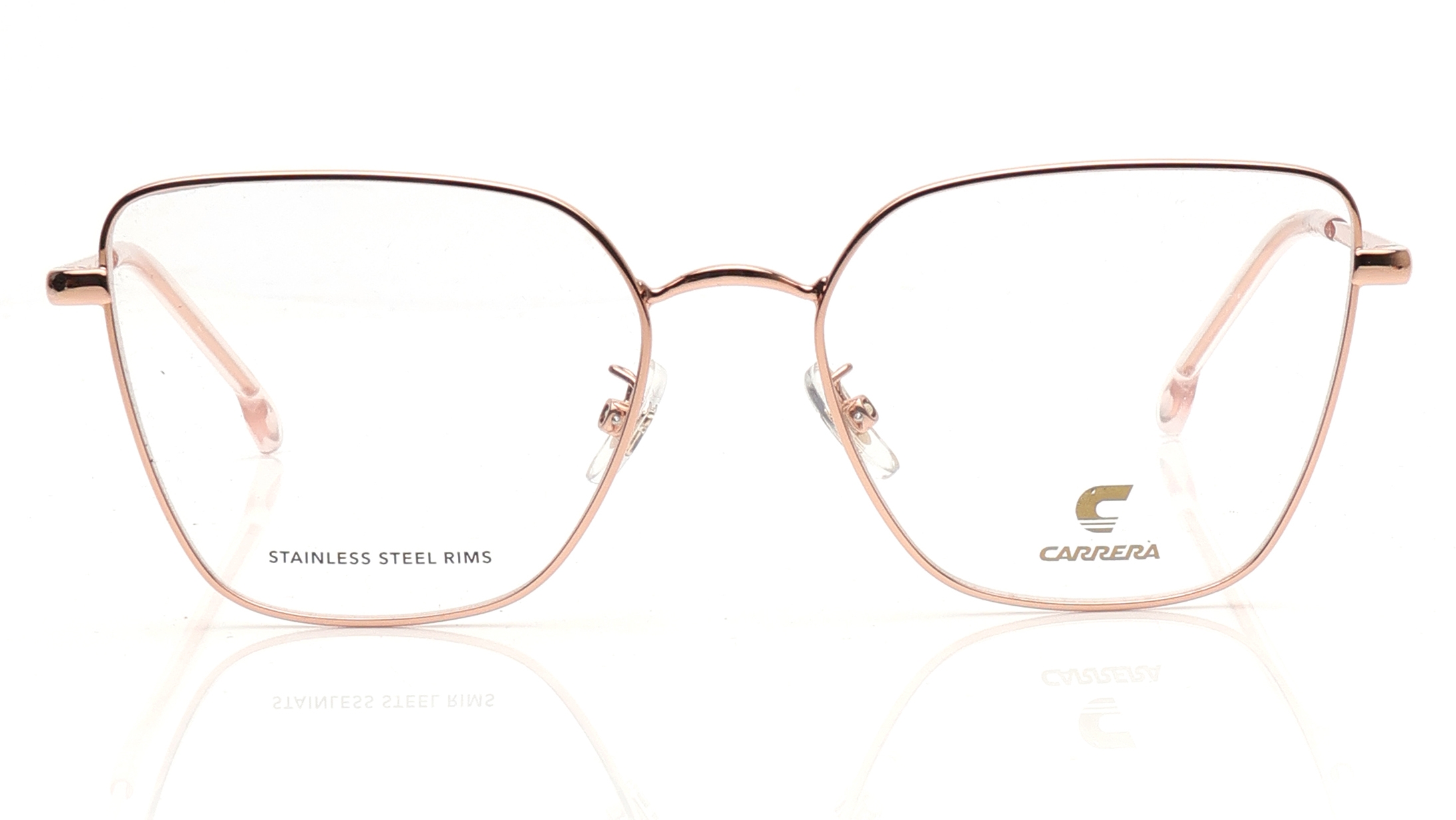 Image 1 of Rose Gold Butterfly Eyeglasses for Women from Carrera Available at Titan Eye+