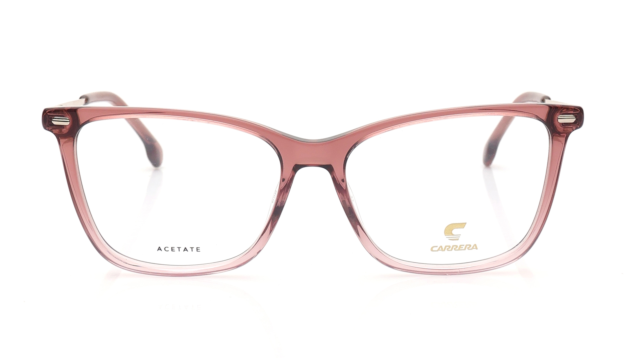 Image 1 of Brown Rectangle Eyeglasses for Women from Carrera Available at Titan Eye+