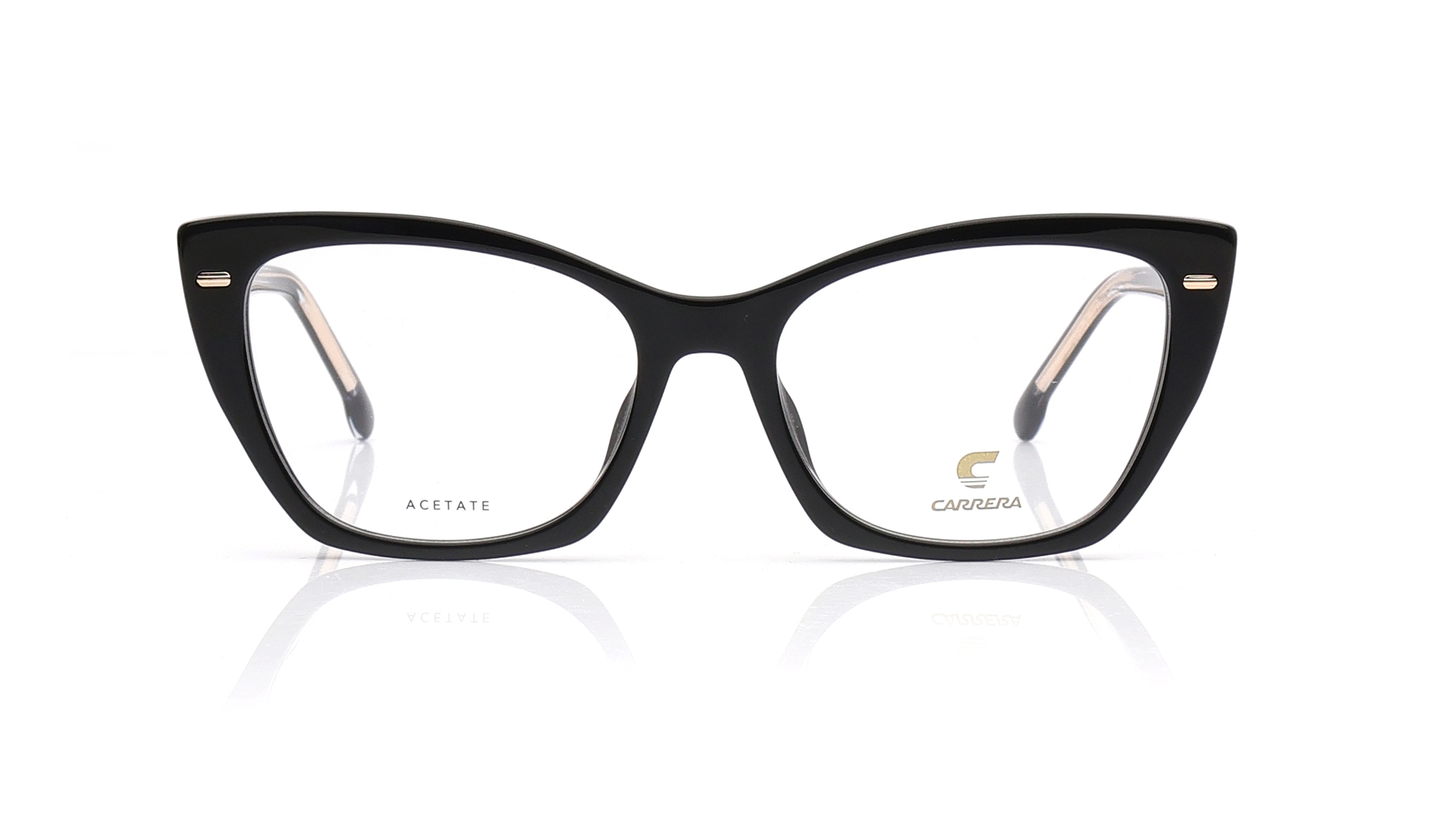 Image 1 of Black CatEye Eyeglasses for Women from Carrera Available at Titan Eye+