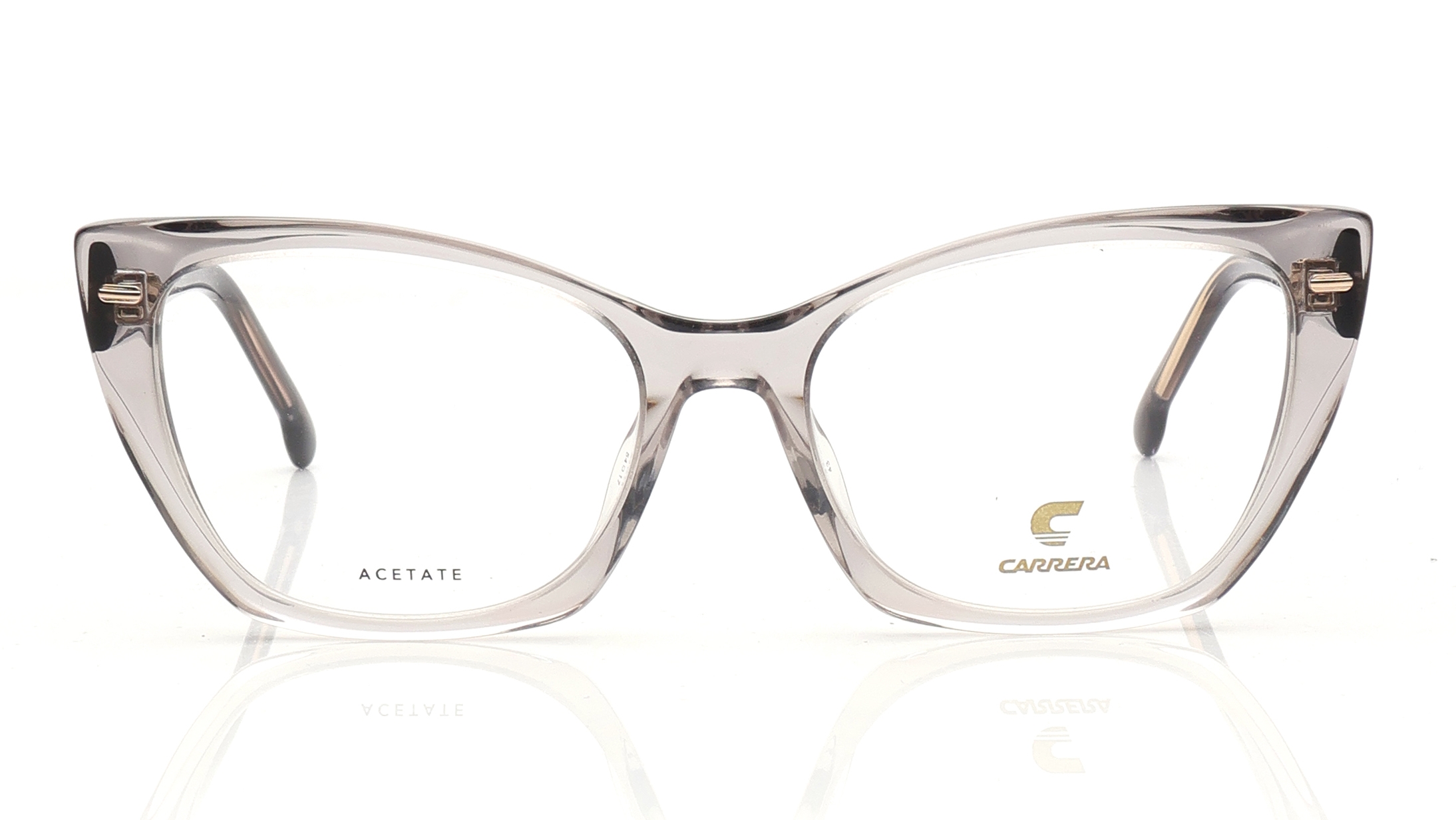 Image 1 of Grey CatEye Eyeglasses for Women from Carrera Available at Titan Eye+
