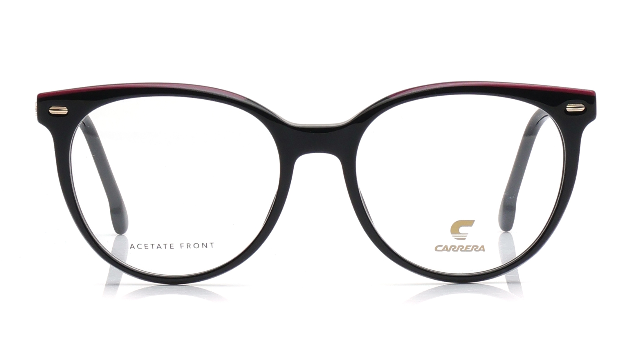 Image 1 of Black Rectangle Eyeglasses for Women from Carrera Available at Titan Eye+