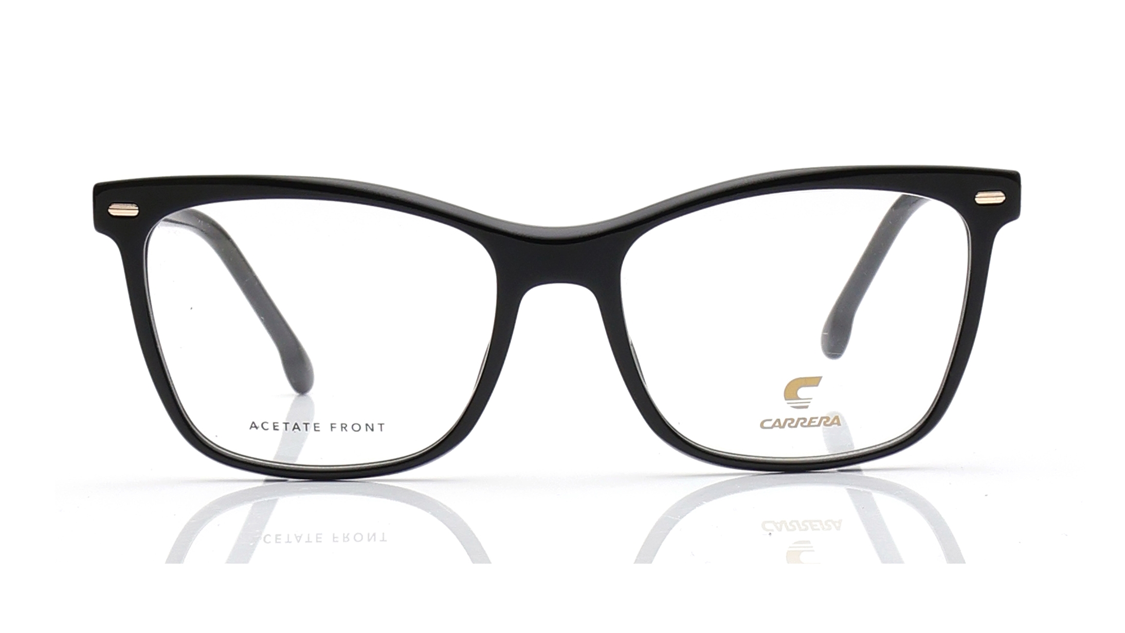 Image 1 of Black Rectangle Eyeglasses for Women from Carrera Available at Titan Eye+