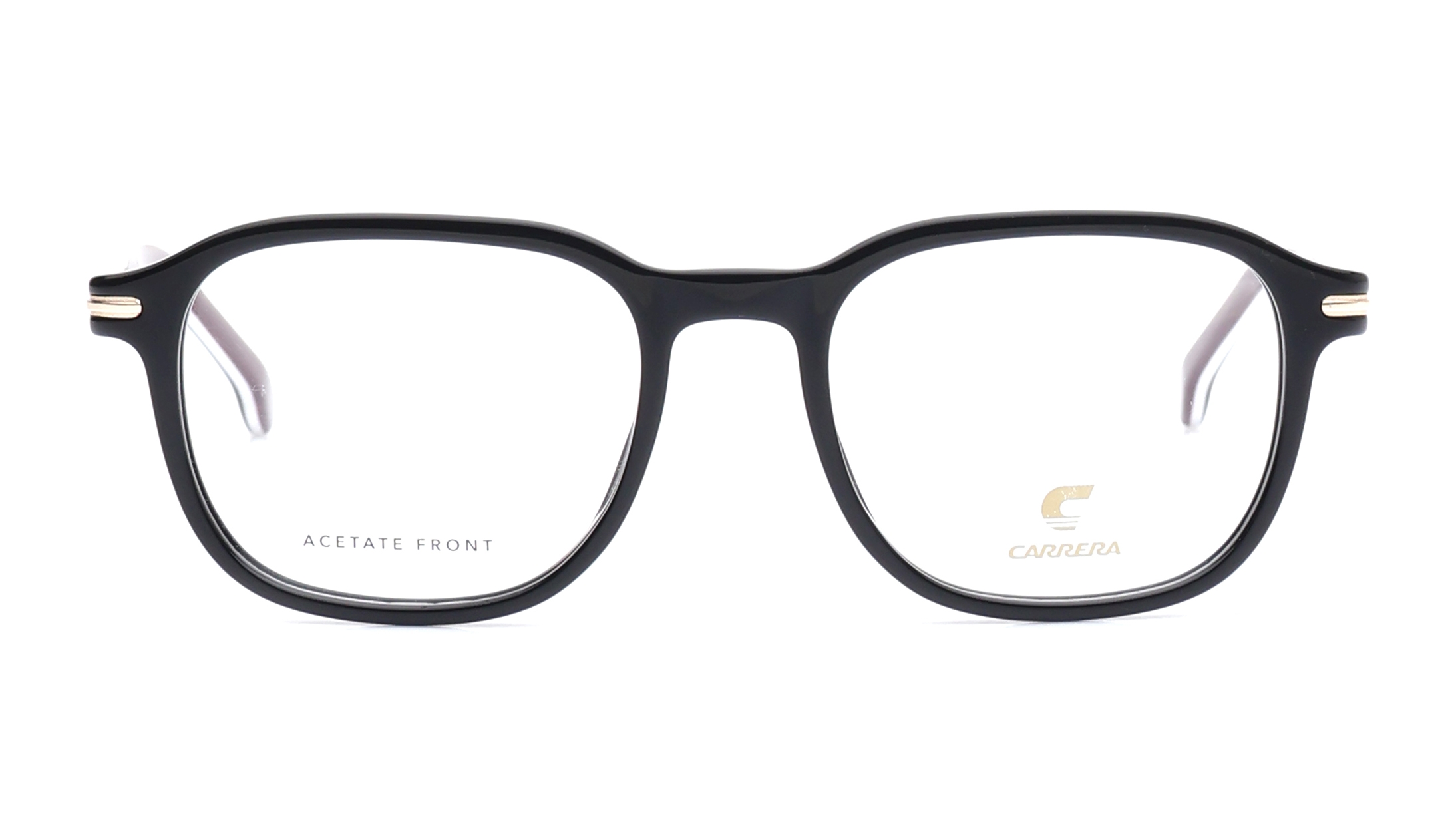 Image 1 of Black Square Eyeglasses for Men from Carrera Available at Titan Eye+