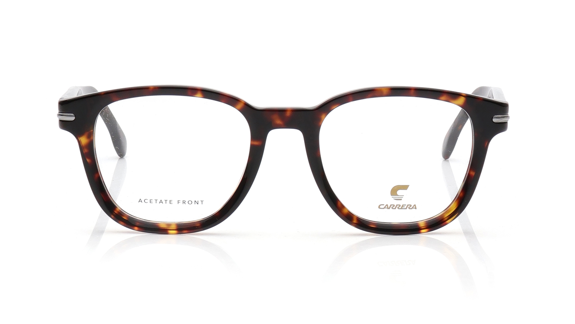 Image 1 of Havana Rectangle Eyeglasses for Men from Carrera Available at Titan Eye+