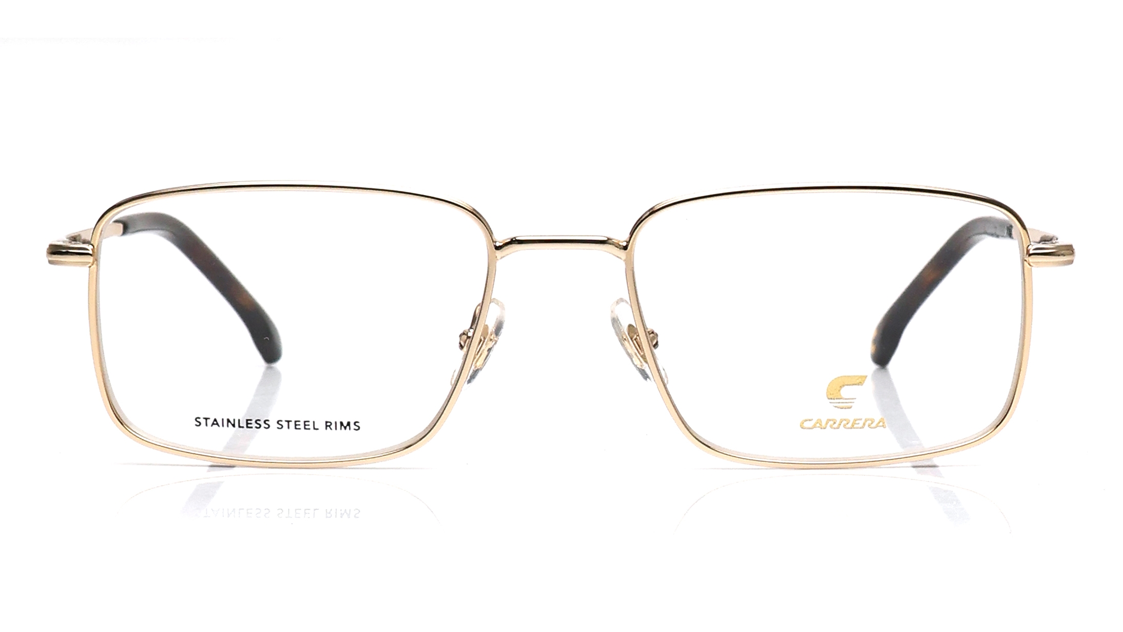 Image 1 of Brown Rectangle Eyeglasses for Men from Carrera Available at Titan Eye+