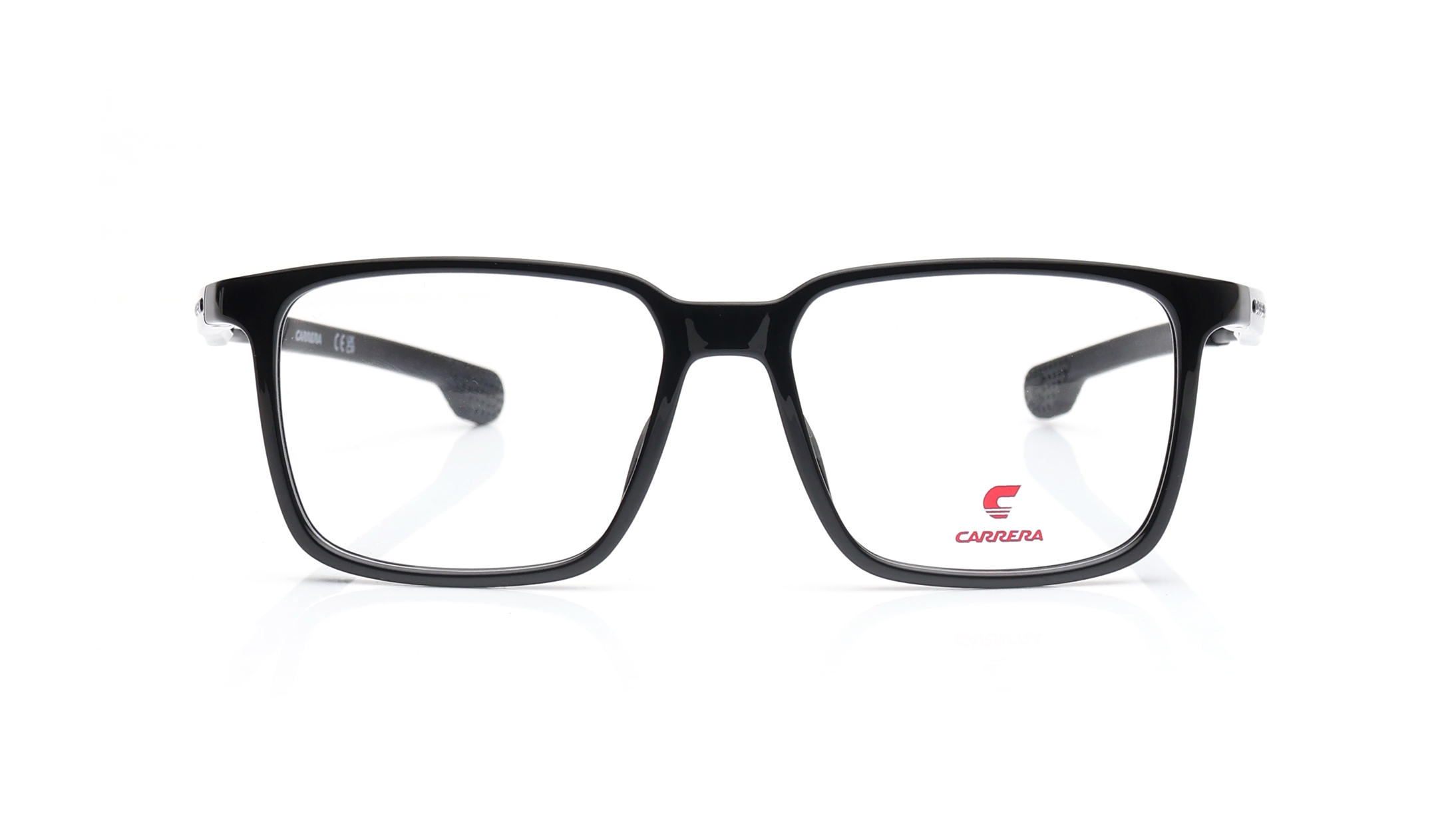 Image 1 of Black Rectangle Eyeglasses for Men from Carrera Available at Titan Eye+
