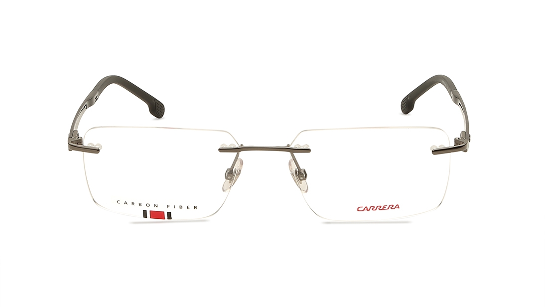 Image 1 of Black Rectangle Eyeglasses for Men from Carrera Available at Titan Eye+