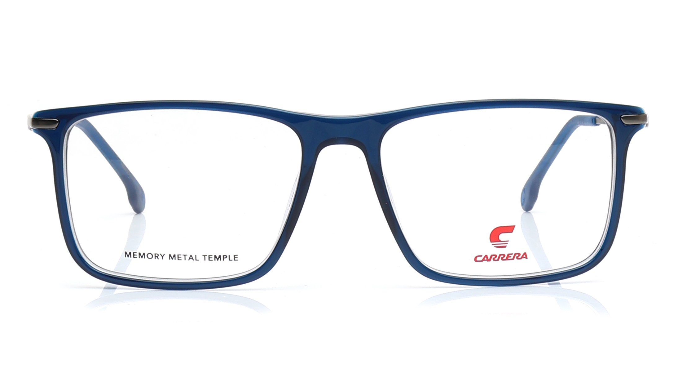 Image 1 of Blue Rectangle Eyeglasses for Men from Carrera Available at Titan Eye+