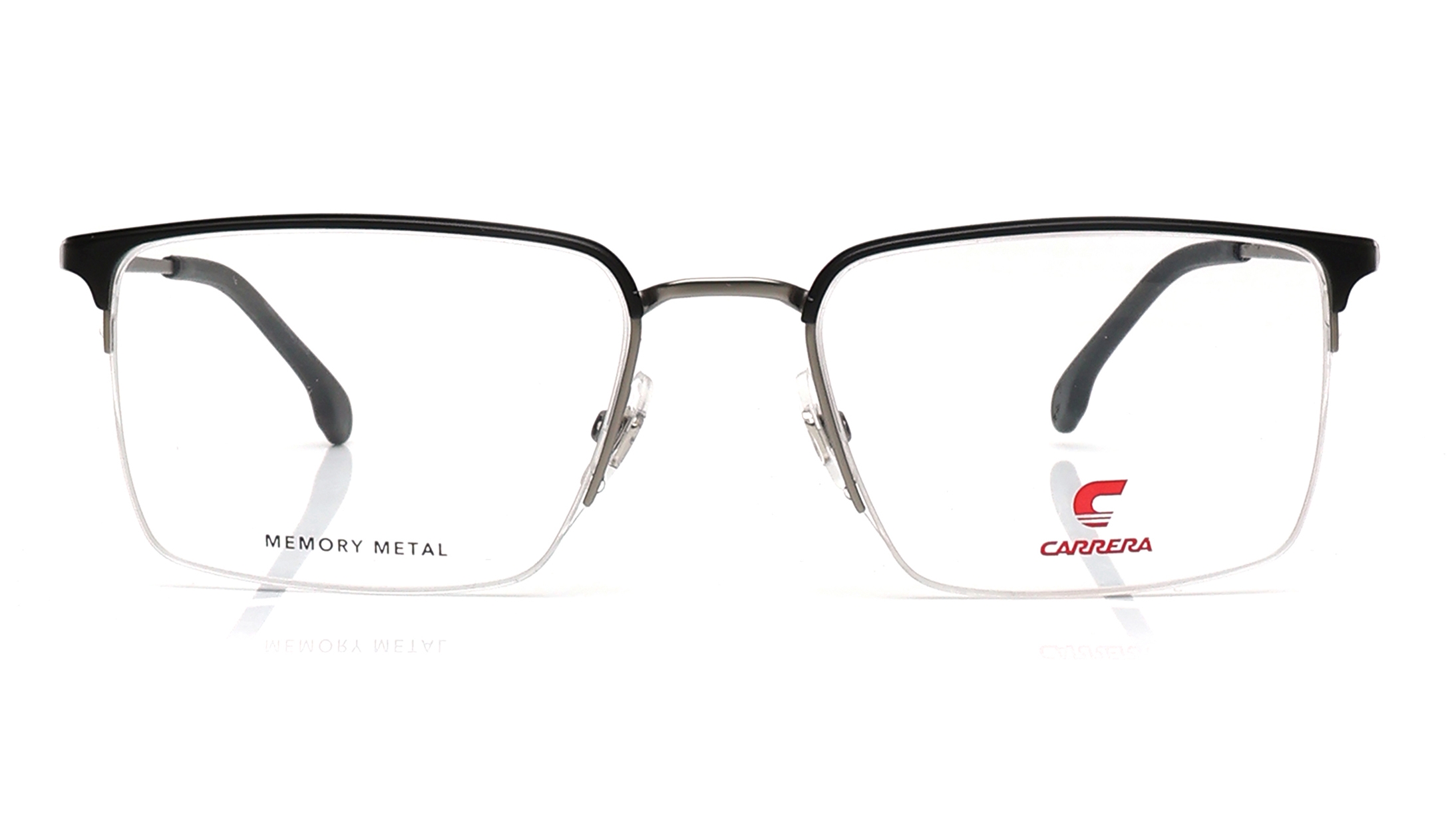 Image 1 of Black Rectangle Eyeglasses for Men from Carrera Available at Titan Eye+