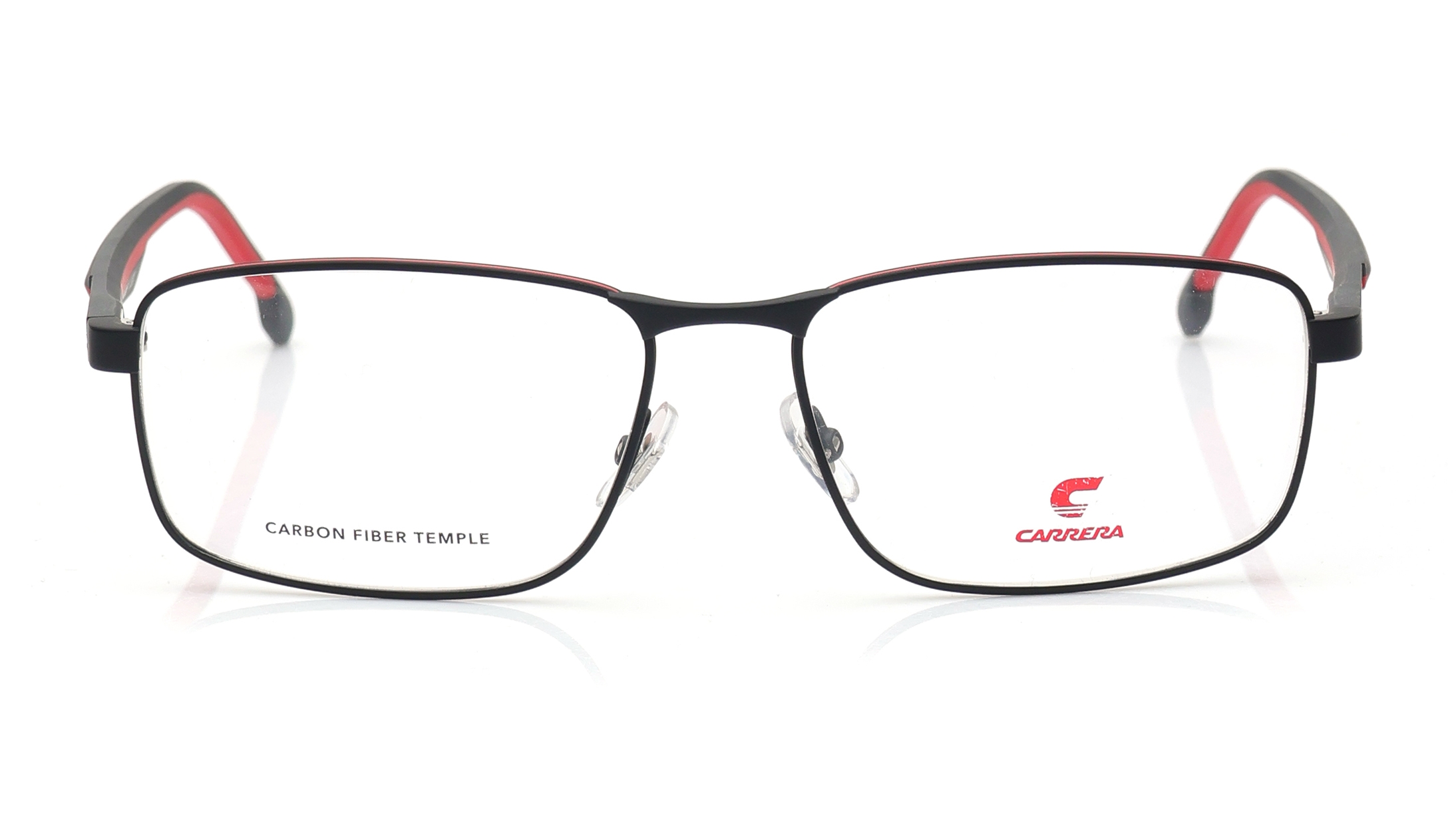 Image 1 of Red Rectangle Eyeglasses for Men from Carrera Available at Titan Eye+