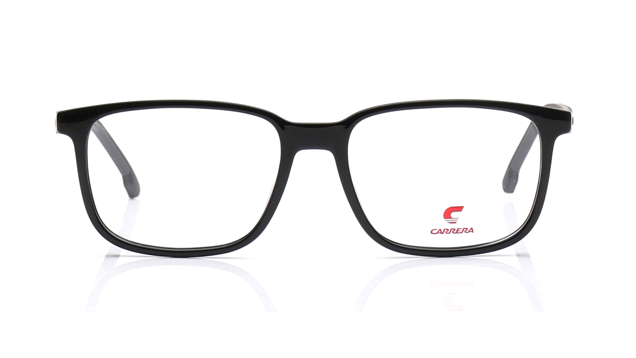 Image 1 of Black Rectangle Eyeglasses for Men from Carrera Available at Titan Eye+
