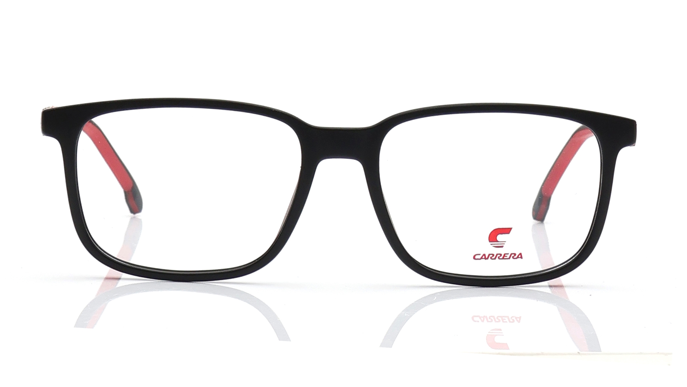 Image 1 of Black Rectangle Eyeglasses for Men from Carrera Available at Titan Eye+
