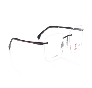 Image 2 of Black Rectangle Eyeglasses for Men from Carrera Available at Titan Eye+