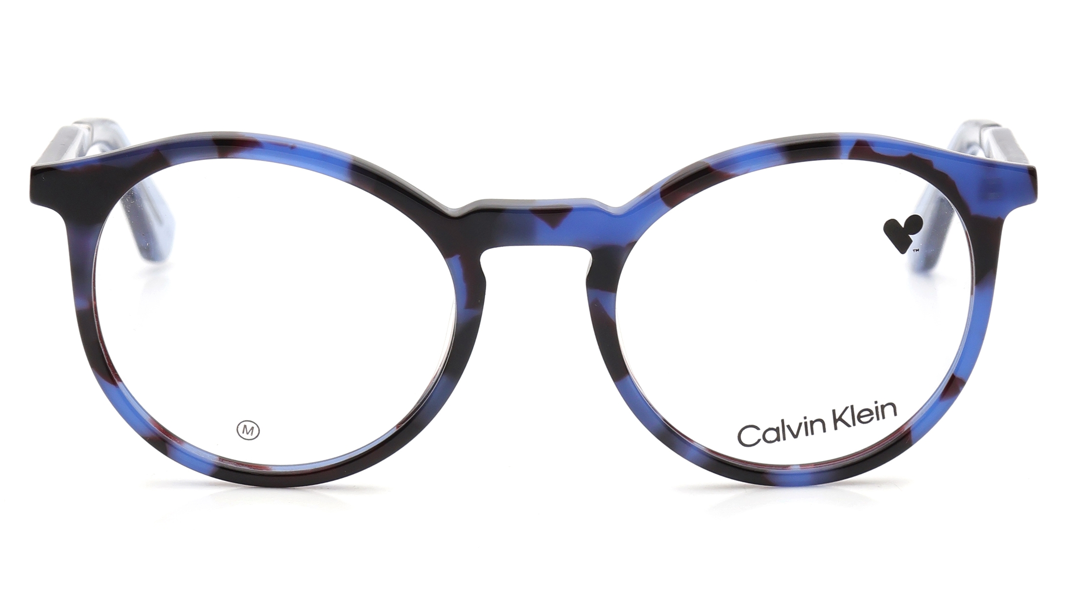 Image 1 of Blue Round Eyeglasses for Men and Women from Calvin Klein Available at Titan Eye+